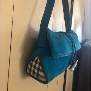 Authentic BURBERRY Turquoise Suede bag✨HP✨